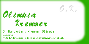 olimpia kremmer business card